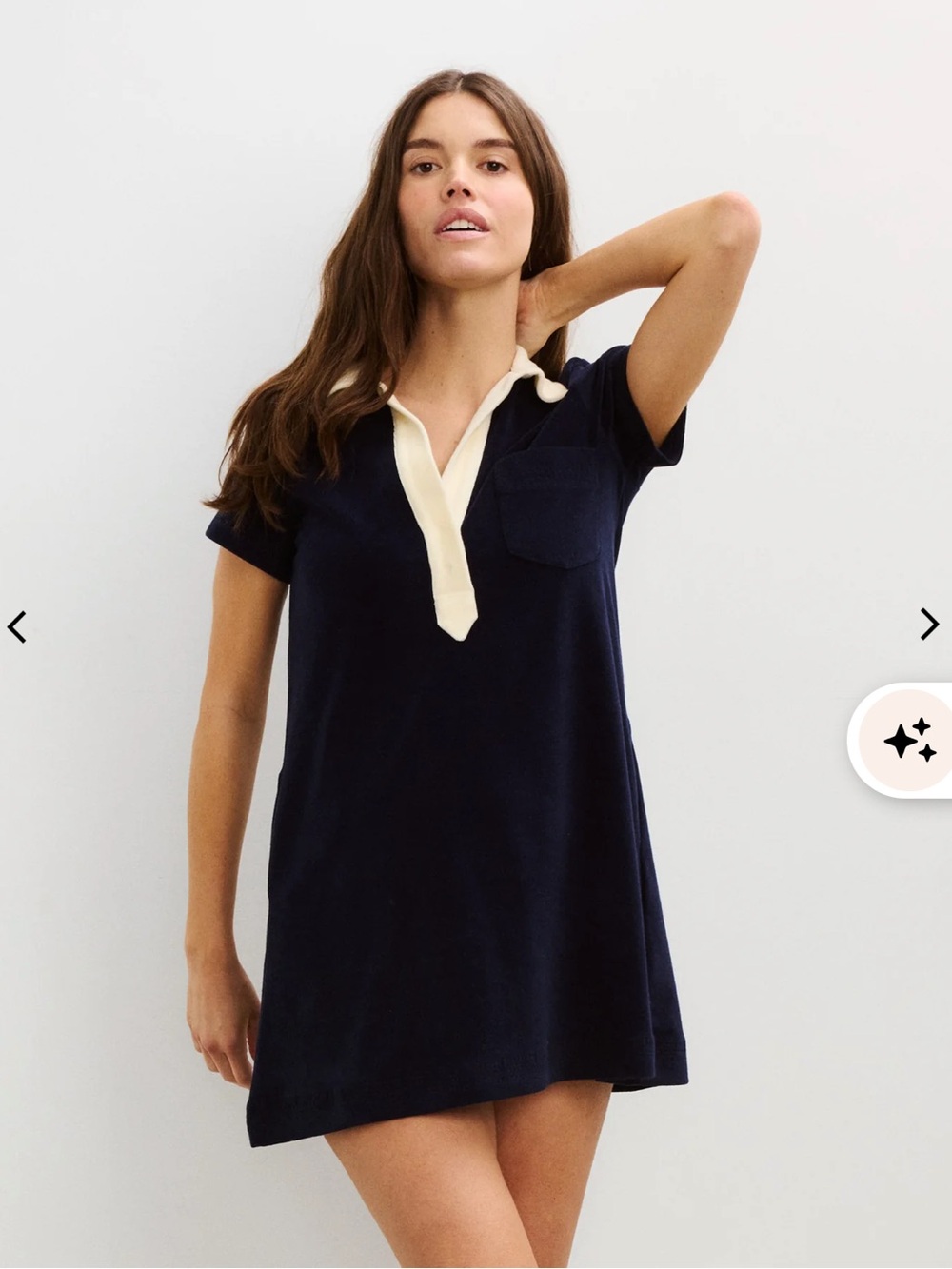 Hatch Navy Terry Cloth Polo Dress
